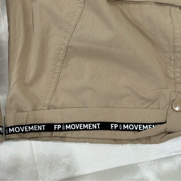 Free People Movement Mesmerize Me Solid Pants Cargo Khaki Large Hiking Boho Chic - Picture 14 of 15
